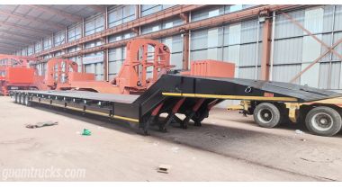 4 Axle 100 Tons Folding RGN Trailer will be sent to Guam