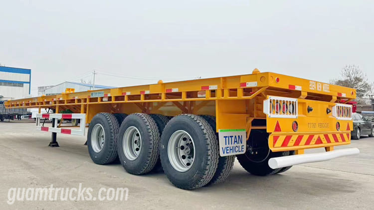 Tri Axle 40 Ft Flatbed Trailer for Sale in Guam 