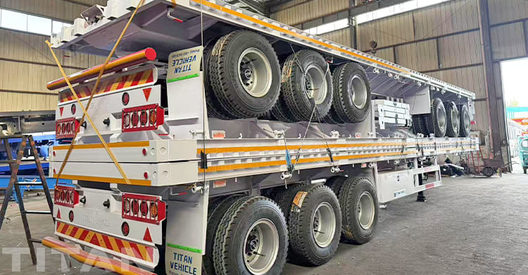 Triple Axle Flatbed Truck Trailer for Sale in Guam Agana