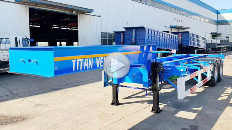 20 Ft Container Chassis for Sale- 2 Axle Gooseneck Chassis Price in Guam