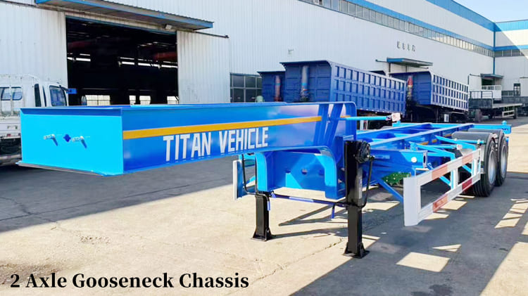 20 Ft Container Chassis for Sale- 2 Axle Gooseneck Chassis Price in Guam