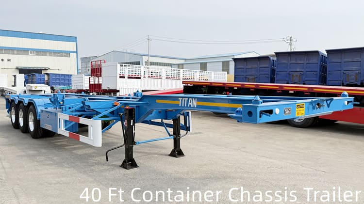 Tri Axle 40 Ft Container Chassis Trailer for Sale in Guam